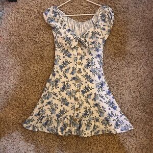 No Boundaries Cream Cap Sleeve Sundress